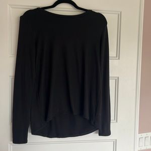 American Eagle Soft and Sexy Oversized Black Long Sleeve Shirt